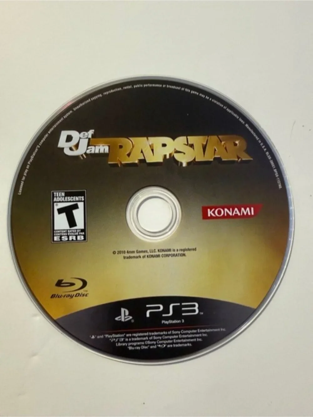 Def Jam Rapstar PS3 Complete w/ Case & Disc Tested